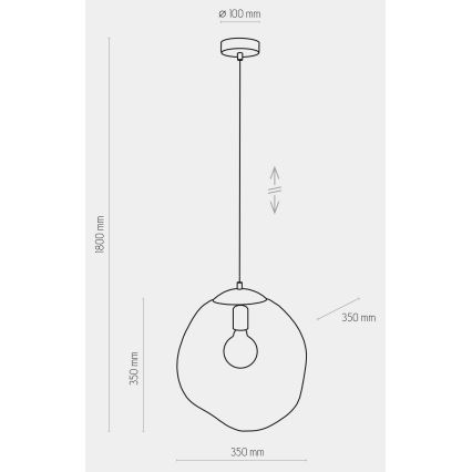 Lestenec na vrvici SOL 1xE27/60W/230V črn