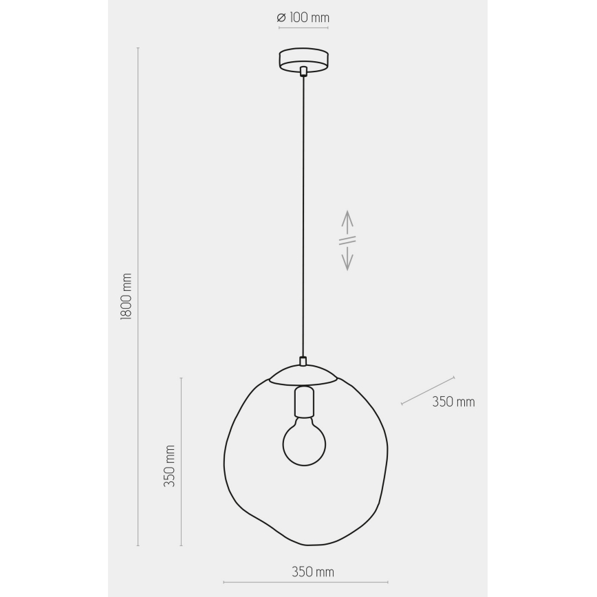 Lestenec na vrvici SOL 1xE27/60W/230V črn