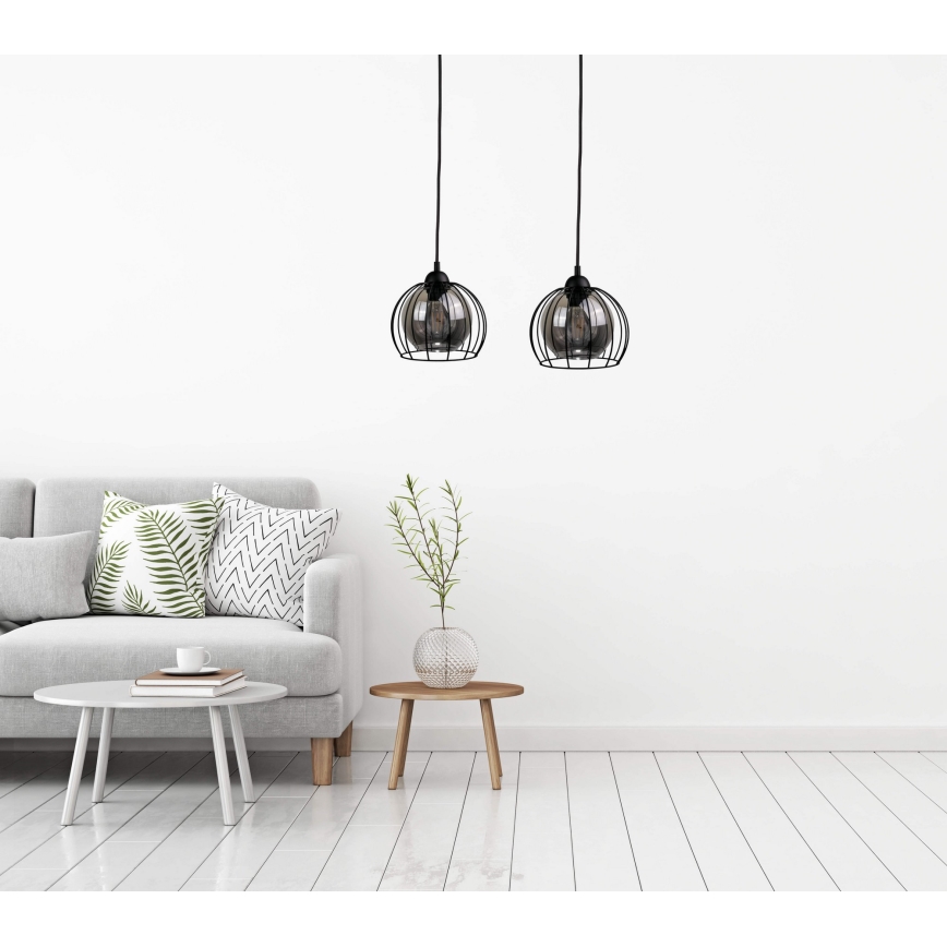 Lestenec na vrvici SOLO BLACK 2xE27/60W/230V