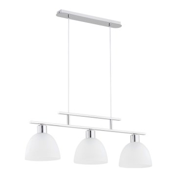 Lestenec na vrvici SONATA 3xE27/60W/230V sijajni krom
