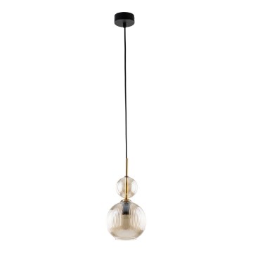 Lestenec na vrvici SOPHIA 1xE14/10W/230V črna/dimno bež
