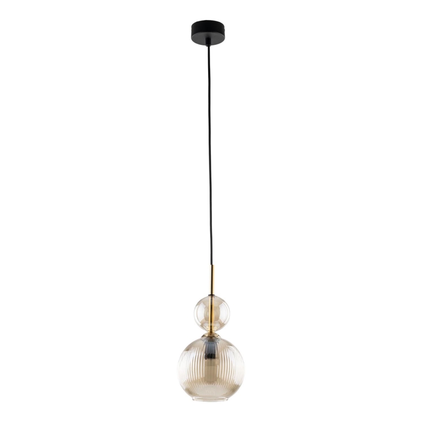 Lestenec na vrvici SOPHIA 1xE14/10W/230V črna/dimno bež