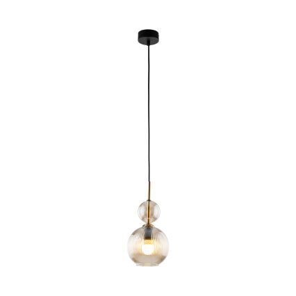 Lestenec na vrvici SOPHIA 1xE14/10W/230V črna/dimno bež