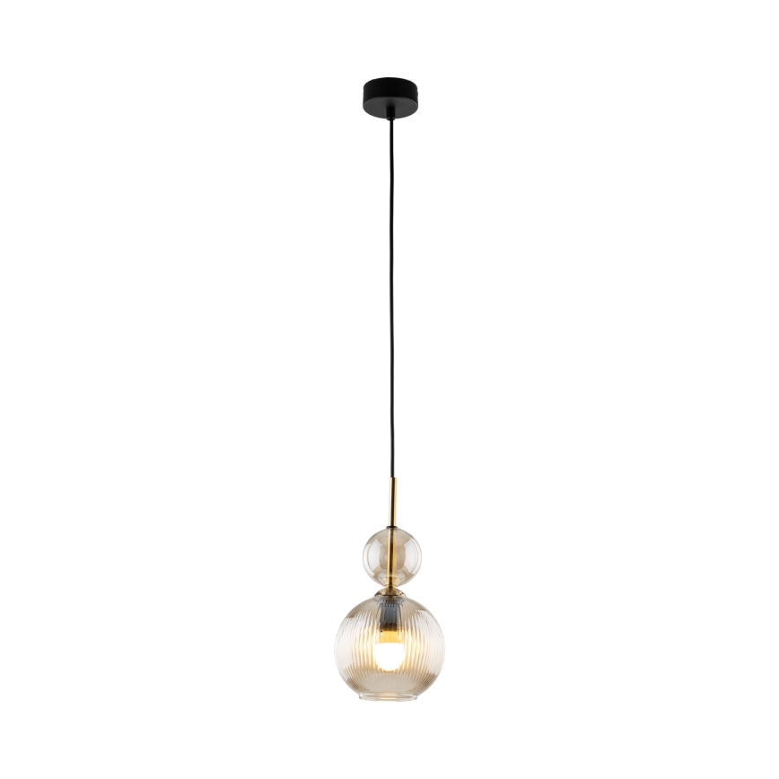 Lestenec na vrvici SOPHIA 1xE14/10W/230V črna/dimno bež