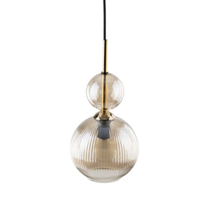 Lestenec na vrvici SOPHIA 1xE14/10W/230V črna/dimno bež