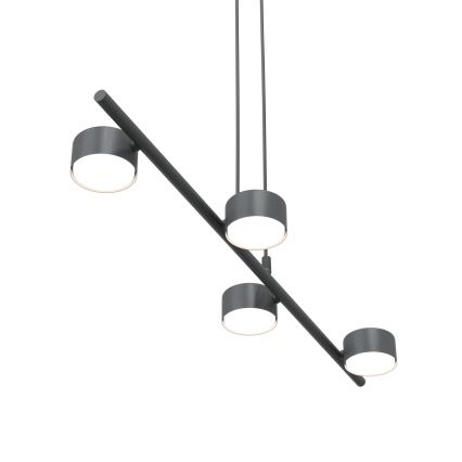 Lestenec na vrvici SORA 4xGX53/12W/230V črna