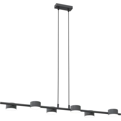 Lestenec na vrvici SORA 6xGX53/12W/230V črna