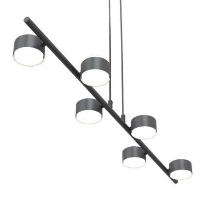 Lestenec na vrvici SORA 6xGX53/12W/230V črna