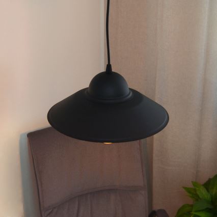 Lestenec na vrvici SORAPIS 1xE27/15W/230V črna