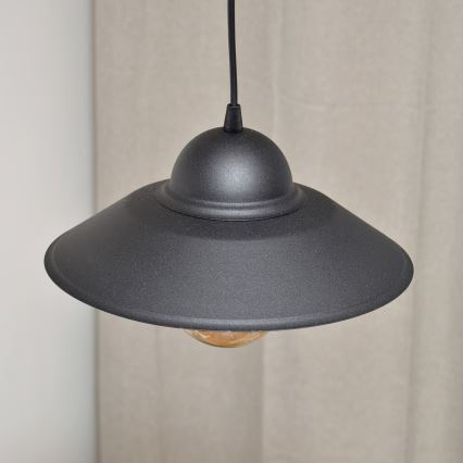 Lestenec na vrvici SORAPIS 1xE27/15W/230V črna