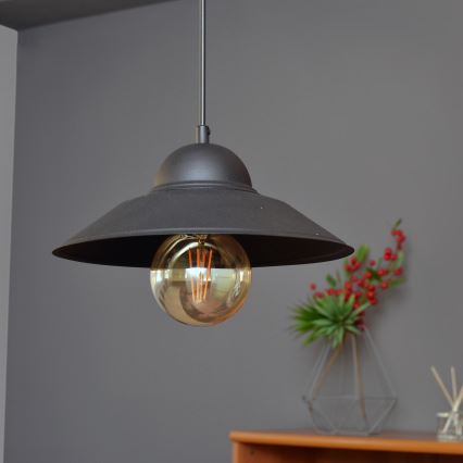 Lestenec na vrvici SORAPIS 1xE27/15W/230V črna
