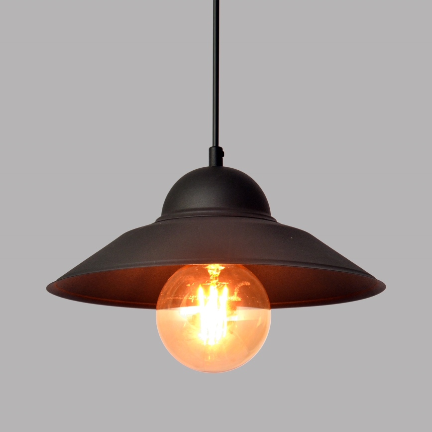 Lestenec na vrvici SORAPIS 1xE27/15W/230V črna