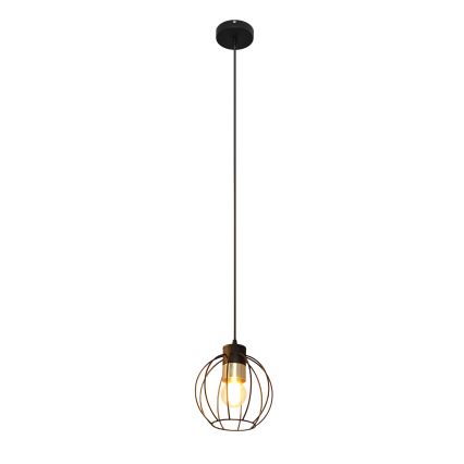 Lestenec na vrvici STARLIGHT 1xE27/15W/230V črn/zlata