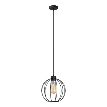 Lestenec na vrvici STARLIGHT 1xE27/15W/230V črna/srebrna