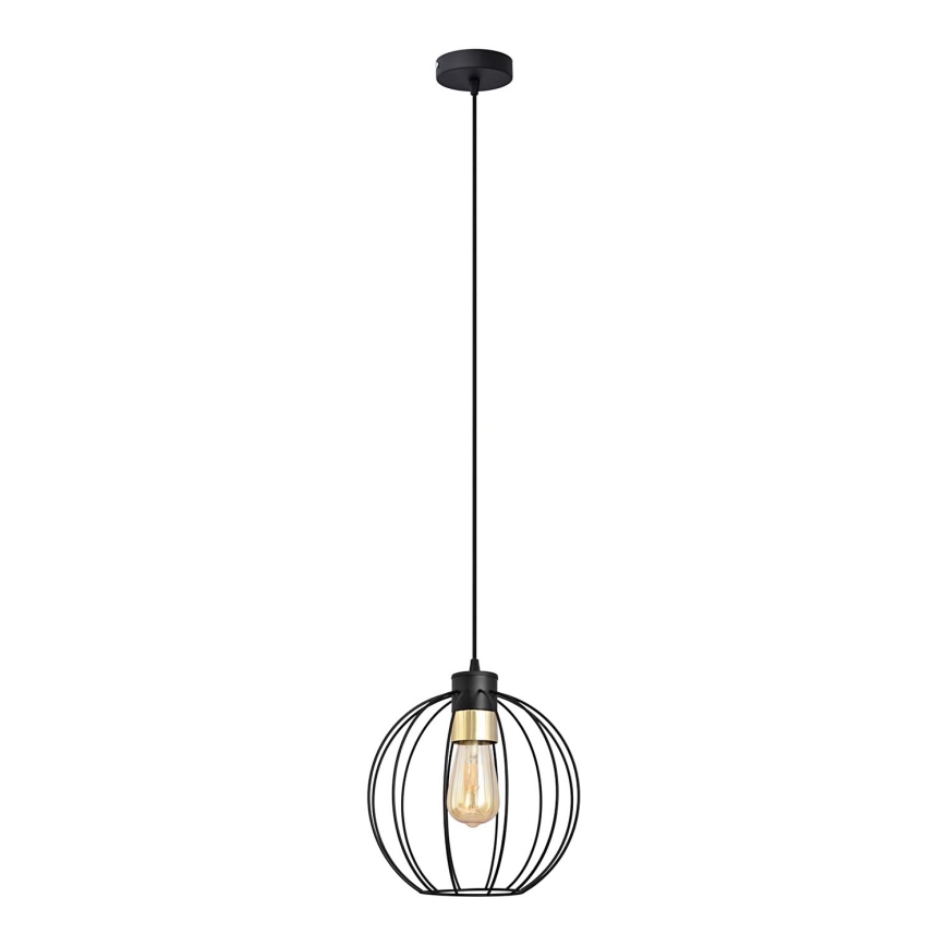 Lestenec na vrvici STARLIGHT 1xE27/15W/230V črna/zlata