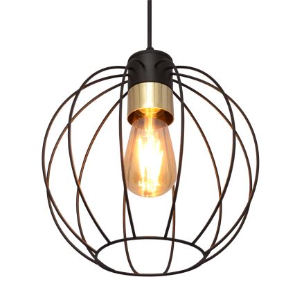 Lestenec na vrvici STARLIGHT 1xE27/15W/230V črna/zlata
