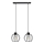 Lestenec na vrvici STARLIGHT 2xE27/15W/230V črn/srebrna