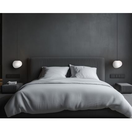 Lestenec na vrvici STONES 1xE27/40W/230V pr. 20 cm
