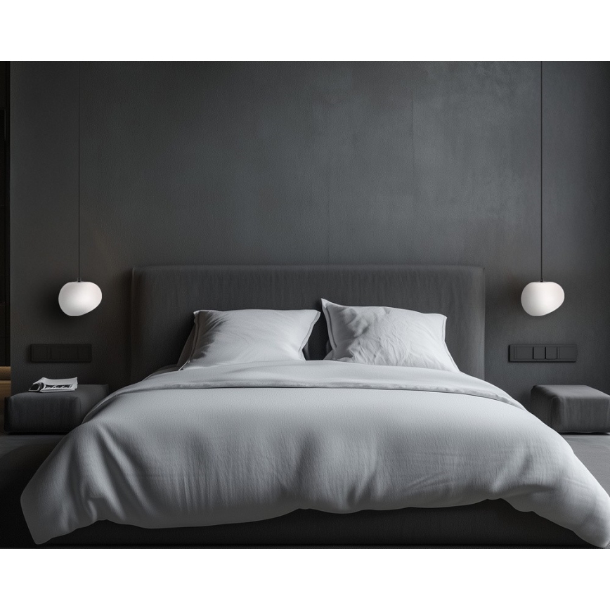 Lestenec na vrvici STONES 1xE27/40W/230V pr. 20 cm