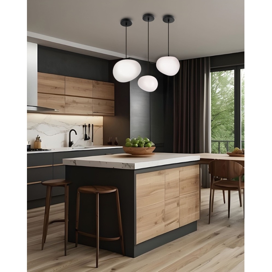 Lestenec na vrvici STONES 1xE27/40W/230V pr. 30 cm