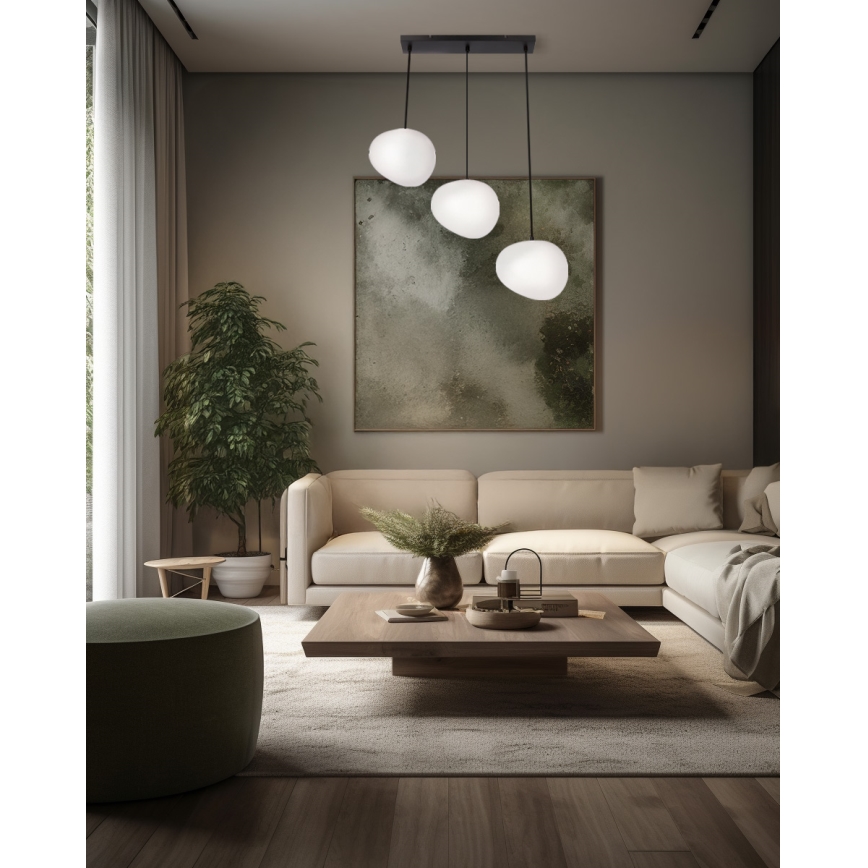 Lestenec na vrvici STONES 3xE27/40W/230V