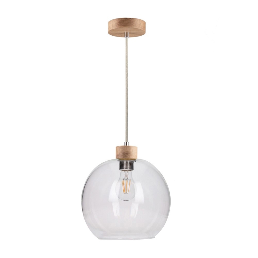 Lestenec na vrvici SVEA 1xE27/60W/230V hrast