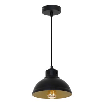 Lestenec na vrvici SVEN 1xE27/15W/230V črna/zlata
