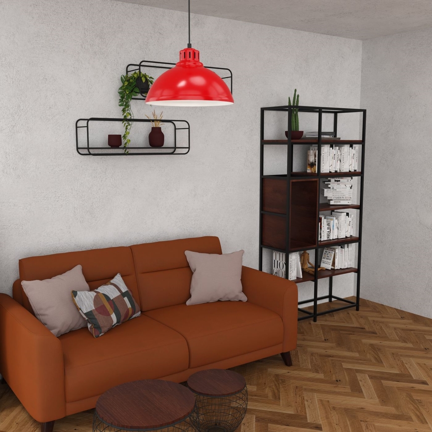Lestenec na vrvici SVEN 1xE27/15W/230V rdeča