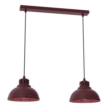 Lestenec na vrvici SVEN 2xE27/15W/230V bordo