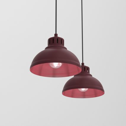 Lestenec na vrvici SVEN 2xE27/15W/230V bordo