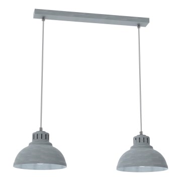Lestenec na vrvici SVEN 2xE27/15W/230V siva
