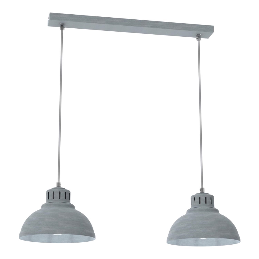 Lestenec na vrvici SVEN 2xE27/15W/230V siva