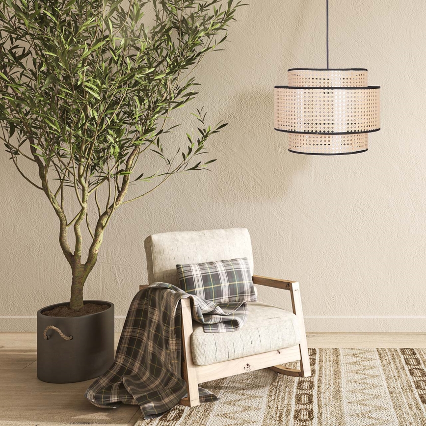 Lestenec na vrvici TAKARA 1xE27/20W/230V pr. 40 cm bež