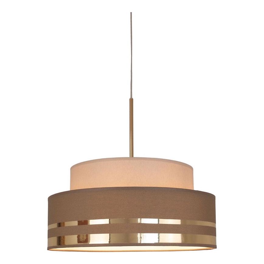 Lestenec na vrvici TAMI 1xE27/60W/230V bež/rjava/zlata