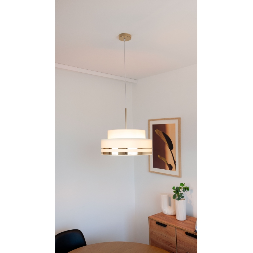 Lestenec na vrvici TAMI 1xE27/60W/230V bež/zlata