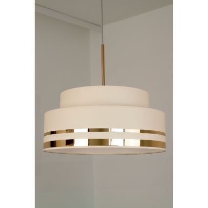 Lestenec na vrvici TAMI 1xE27/60W/230V bež/zlata