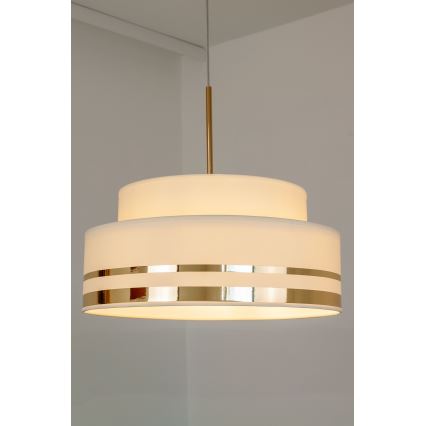 Lestenec na vrvici TAMI 1xE27/60W/230V bež/zlata