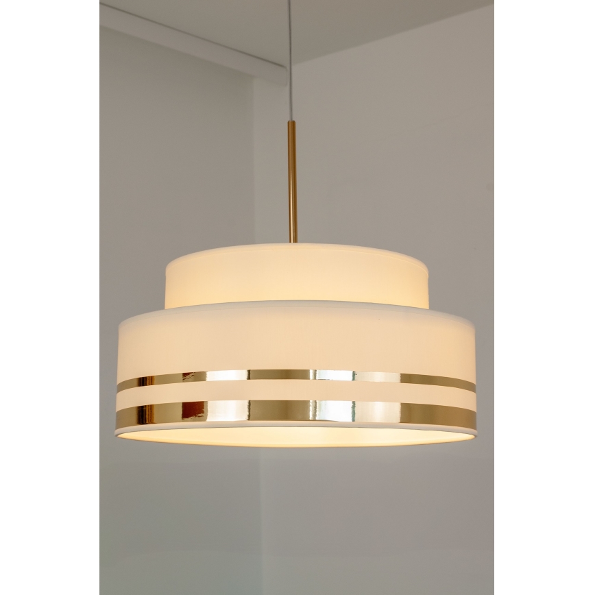 Lestenec na vrvici TAMI 1xE27/60W/230V bež/zlata