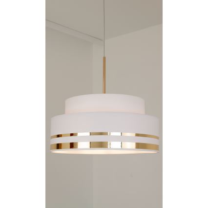 Lestenec na vrvici TAMI 1xE27/60W/230V krem barva/zlata