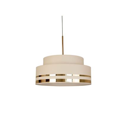Lestenec na vrvici TAMI 1xE27/60W/230V pr. 40 cm bež/zlata
