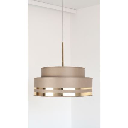 Lestenec na vrvici TAMI 1xE27/60W/230V rjava/zlata