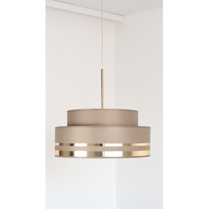 Lestenec na vrvici TAMI 1xE27/60W/230V rjava/zlata