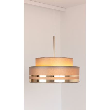 Lestenec na vrvici TAMI 1xE27/60W/230V rjava/zlata
