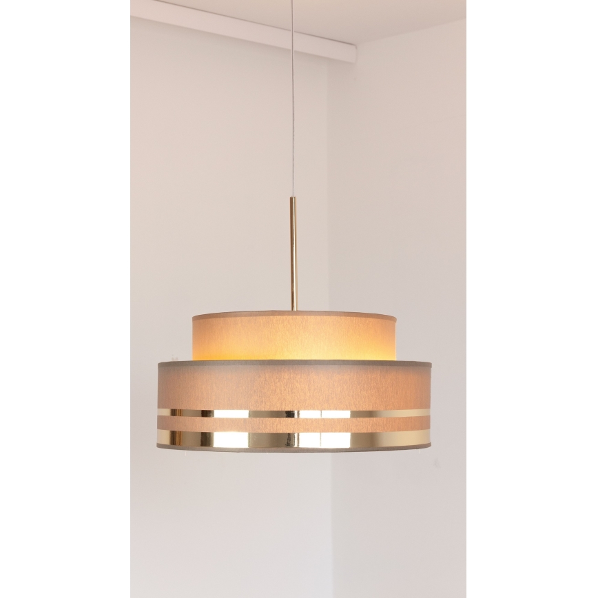 Lestenec na vrvici TAMI 1xE27/60W/230V rjava/zlata