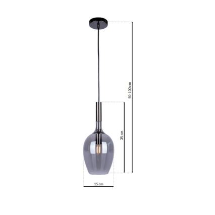 Lestenec na vrvici TANGO 1xE14/40W/230V črn
