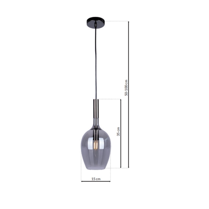 Lestenec na vrvici TANGO 1xE14/40W/230V črn