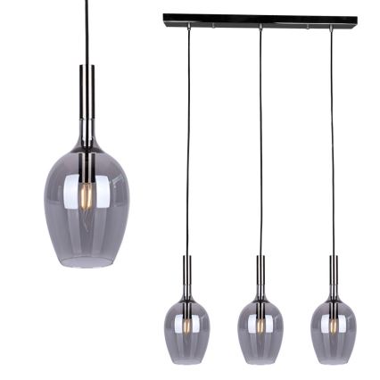 Lestenec na vrvici TANGO 3xE14/40W/230V črn