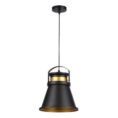 Lestenec na vrvici TAO 1xE27/60W/230V pr. 25 cm črna