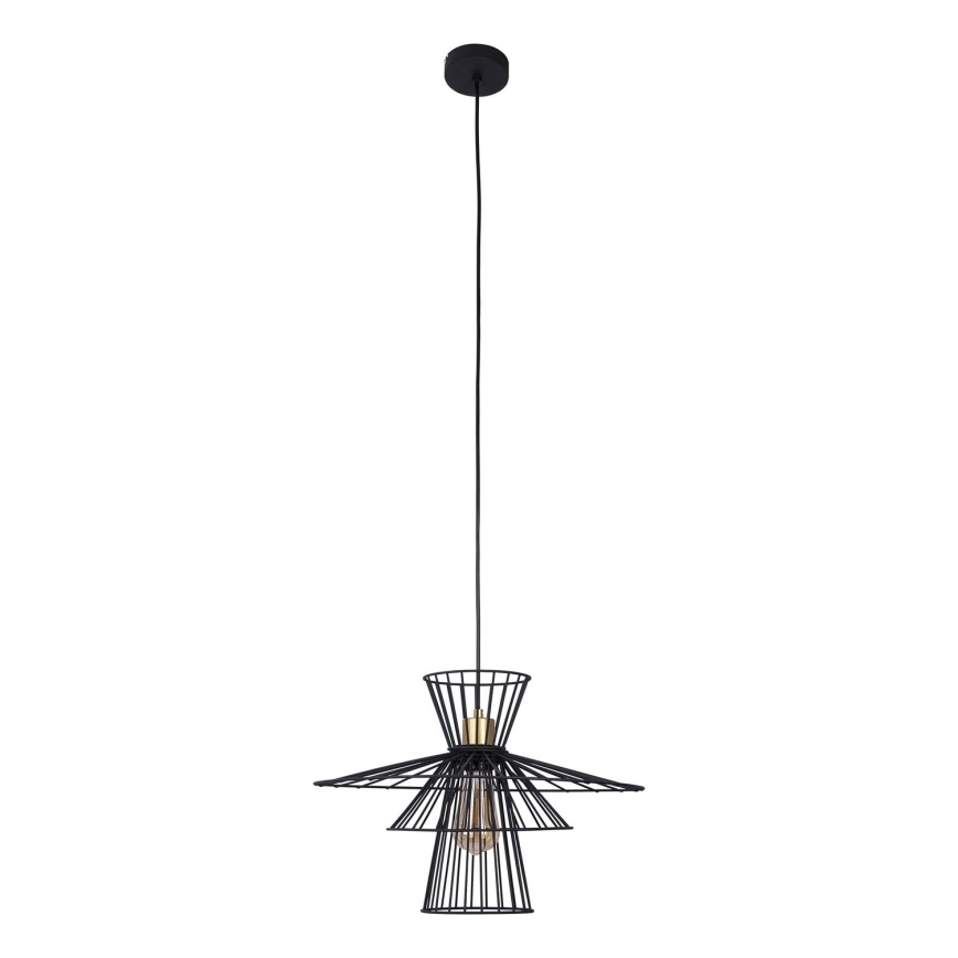 Lestenec na vrvici TAREK 1xE27/40W/230V črna