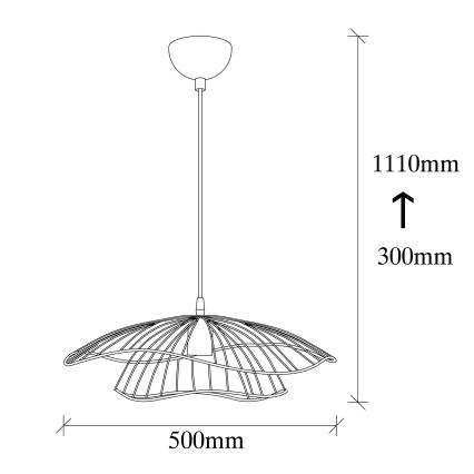 Lestenec na vrvici TEL 1xE27/40W/230V